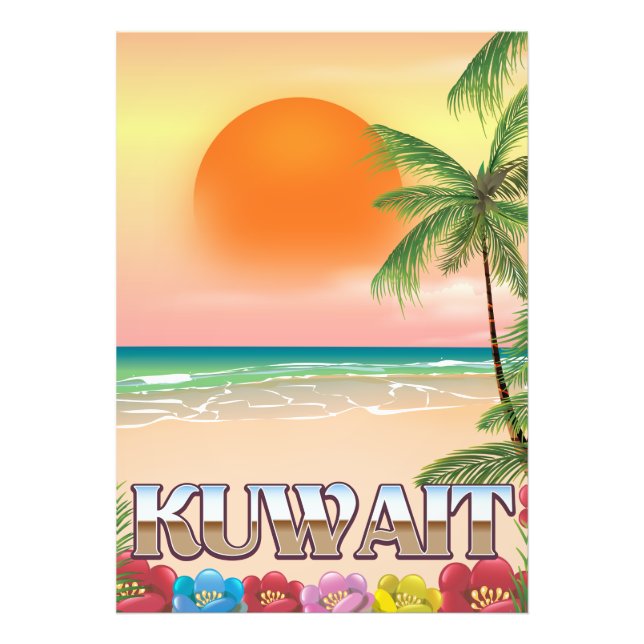 Foto afiche de viaje de kuwait beach (Frente)