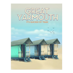 Foto Afiche de viaje de la cabaña Great Yarmouth Beach