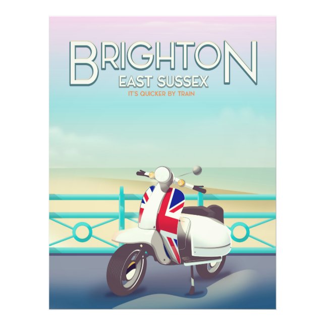 Foto Afiche de viaje de la scooter de la unión Brighton (Frente)