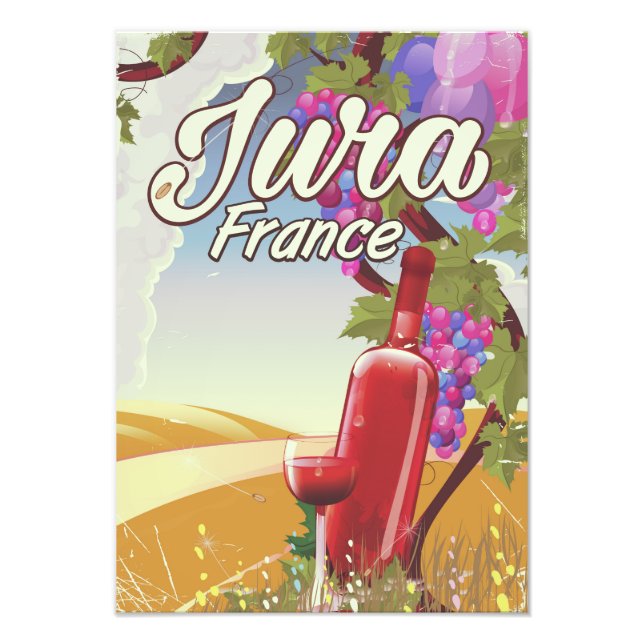 Foto Afiche de viaje de los viñedos de Jura France (Frente)