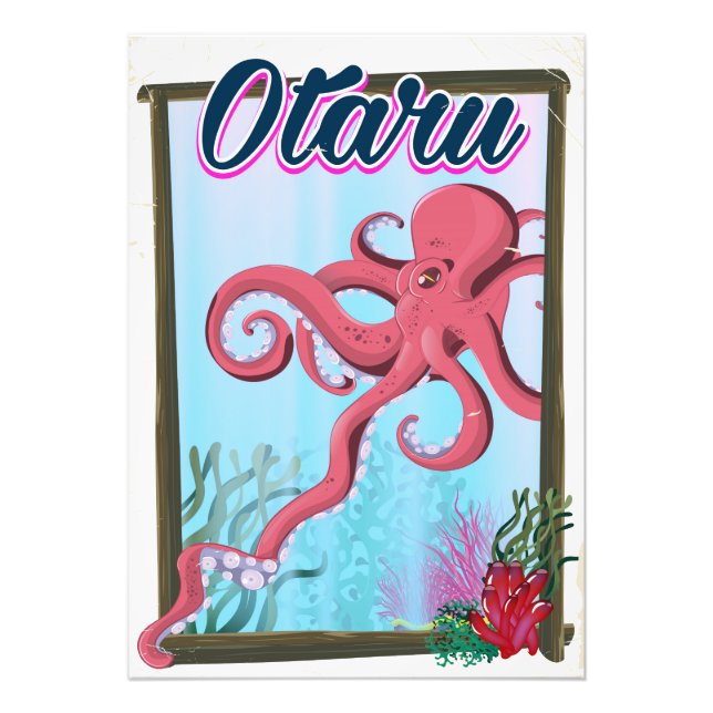 Foto Afiche de viaje de Otaru Japan Squid (Frente)
