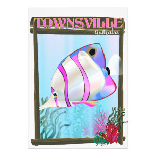 Foto Afiche de viaje de peces tropicales de Townsville 
