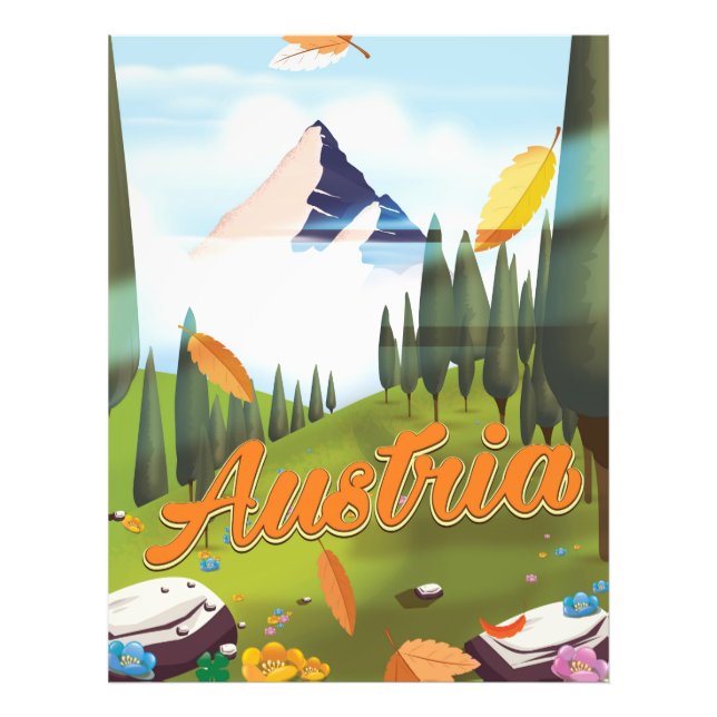 Foto Afiche de viaje de personalizados de Austria (Frente)