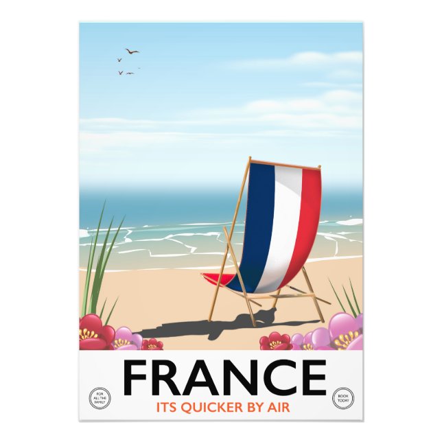 Foto Afiche de viaje de playa de Francia (Frente)
