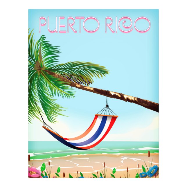 Foto Afiche de viaje de Puerto Rico Hammock (Frente)