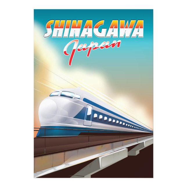 Foto Afiche de viaje de Shinagawa Japón. (Frente)