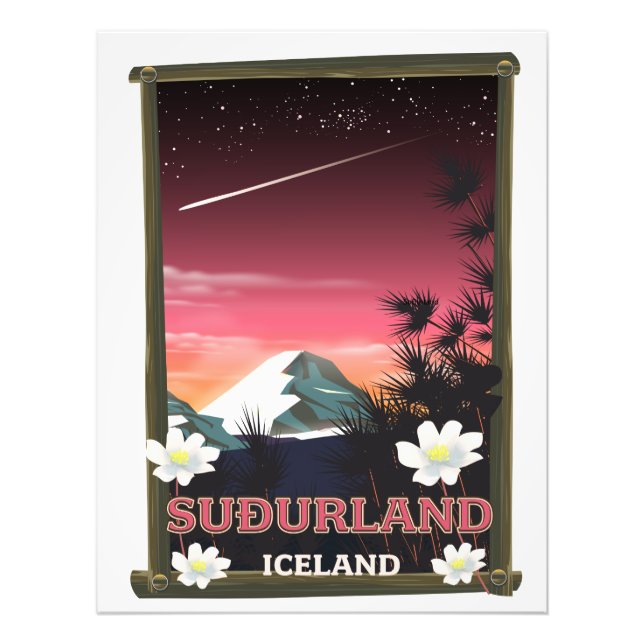 Foto Afiche de viaje de Suðurland Islandia (Frente)