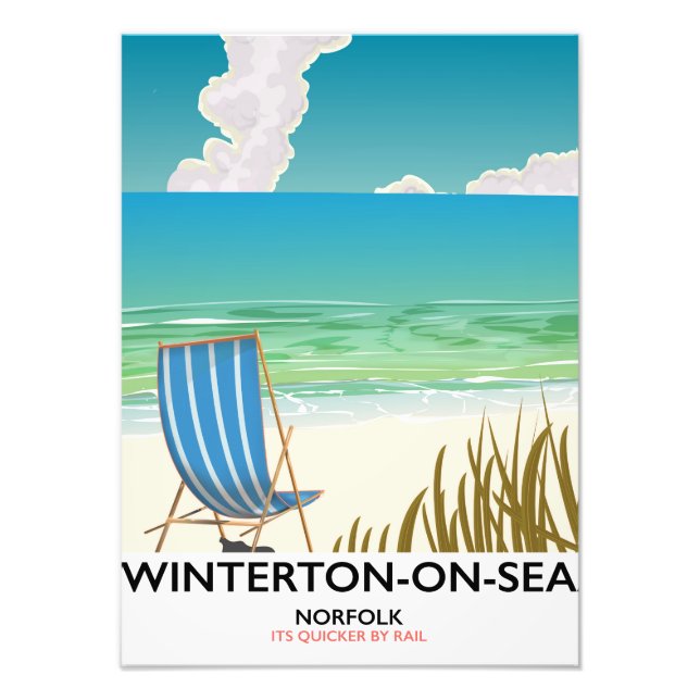 Foto Afiche de viaje de Winterton-on-Sea Norfolk Beach (Frente)