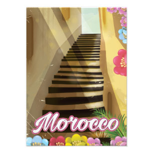 Foto Afiche de viaje del casco antiguo de Marruecos