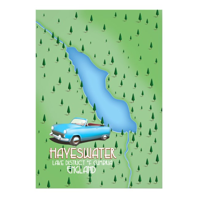 Foto Afiche de viaje del distrito del lago Hayeswater (Frente)