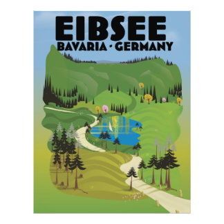 Foto Afiche de viaje del Eibsee Alemania.