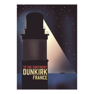 Foto Afiche de viaje del faro Dunkerque.