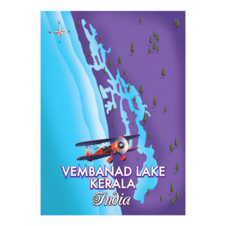 Foto Afiche de viaje del lago Vembanad, India