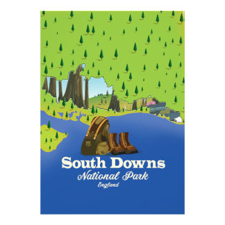 Foto Afiche de viaje del South Downs National Park Engl