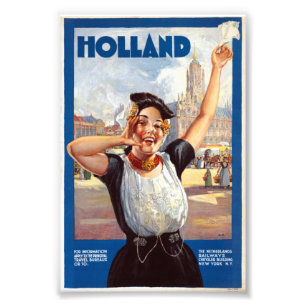 Foto Afiche de viaje del Vintage Holland Holanda