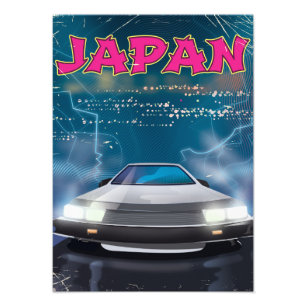 Foto Afiche de viaje en coche de Japón
