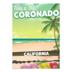 Foto Afiche de viaje en la playa de Coronado California