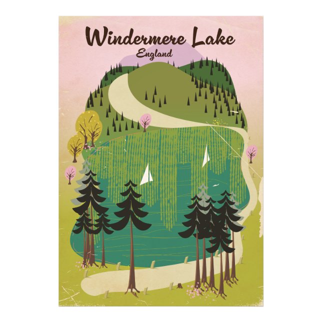 Foto afiche de viaje en lago windermere (Frente)