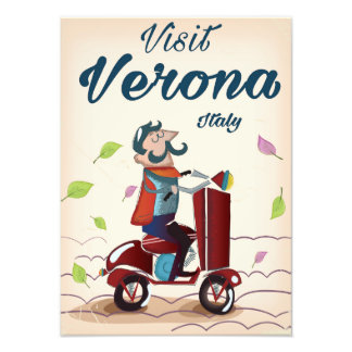 Foto Afiche de viaje en motocicleta de Verona