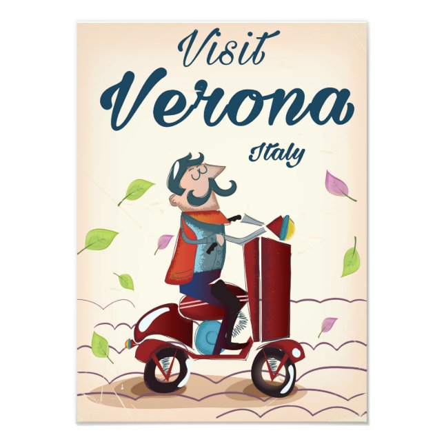 Foto Afiche de viaje en motocicleta de Verona (Frente)