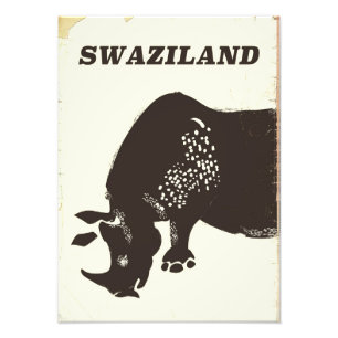 Foto Afiche de viaje estilo Rhino de Suazilandia