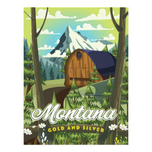Foto Afiche de viaje "Gold and Silver" de Montana