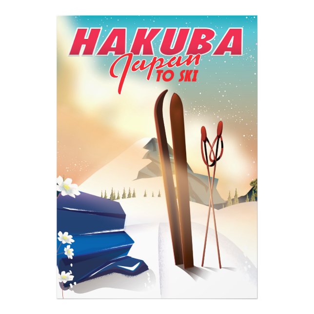 Foto Afiche de viaje japonés de Hakuba. (Frente)