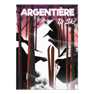 Foto Afiche de viaje para esquiar en Argentière, Franci