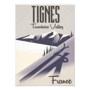 Foto Afiche de viaje para esquiar en Tignes, Francia