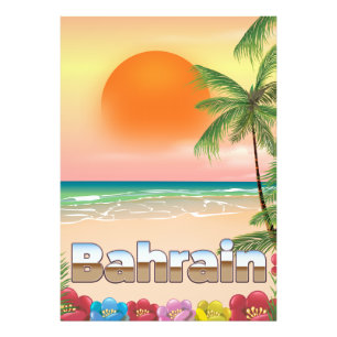 Foto Afiche de viaje por la playa de Bahréin