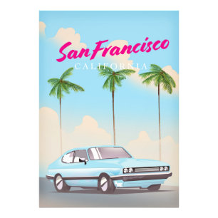 Foto Afiche de viaje tropical de San Francisco Californ