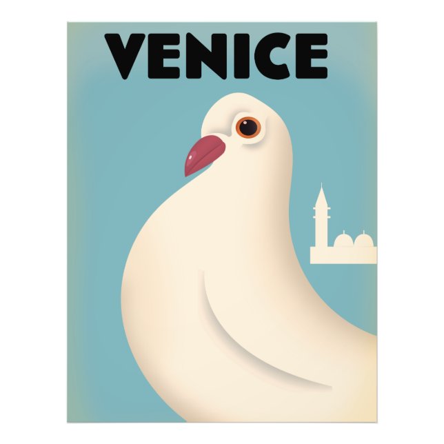 Foto Afiche de viajes al estilo veneciano (Frente)