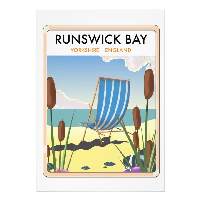 Foto Afiche de viajes de Runswick Bay Yorkshire (Frente)