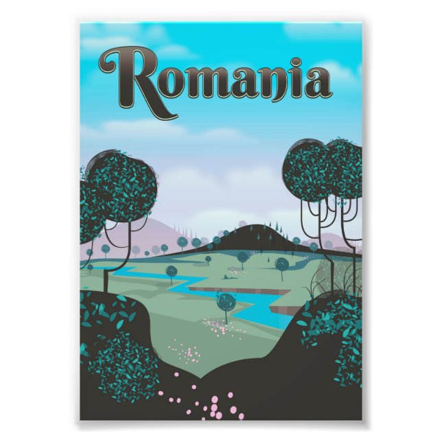 Foto Afiche de viajes por el paisaje de Rumania (Frente)