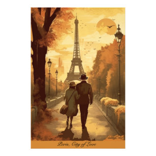 Foto Afiche de viajes, Romance en el personalizable de 