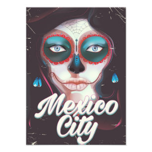 Foto Afiche del Día de los Muertos en la Ciudad de Méxi