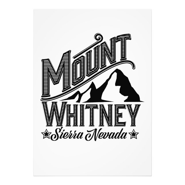 Foto Afiche del Monte Whitney Sierra Nevada (Frente)