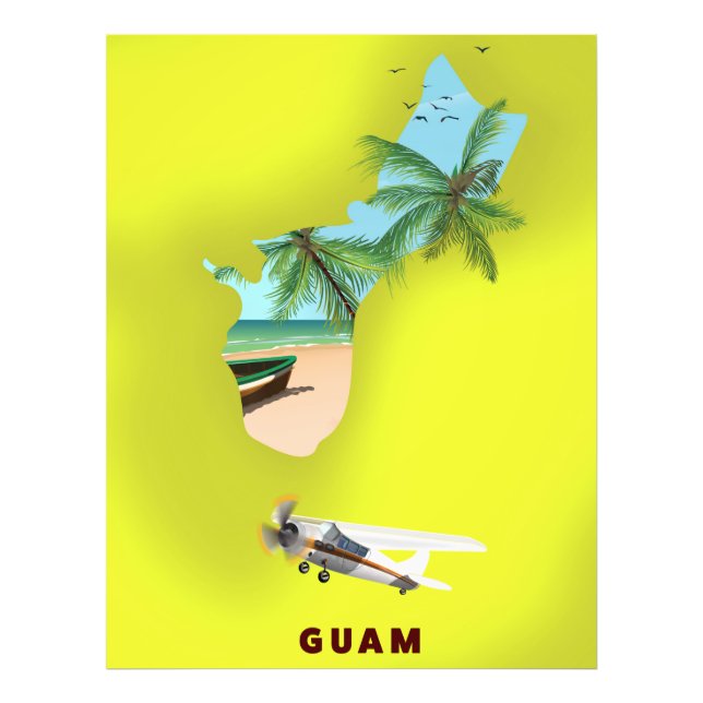 Foto Afiche ilustrado de Guam (Frente)