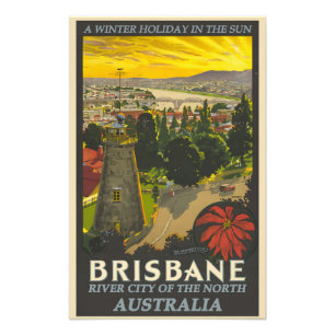 Foto Afiche vintage de Brisbane