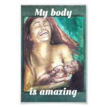 Afirmación de nacimiento (6by4) "mi cuerpo es asom