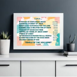 Foto Afirmaciones bíblicas de arcoiris con escritura 4