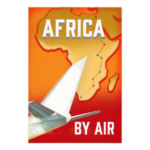 Foto África Por La Impresión Metalizado Aérea