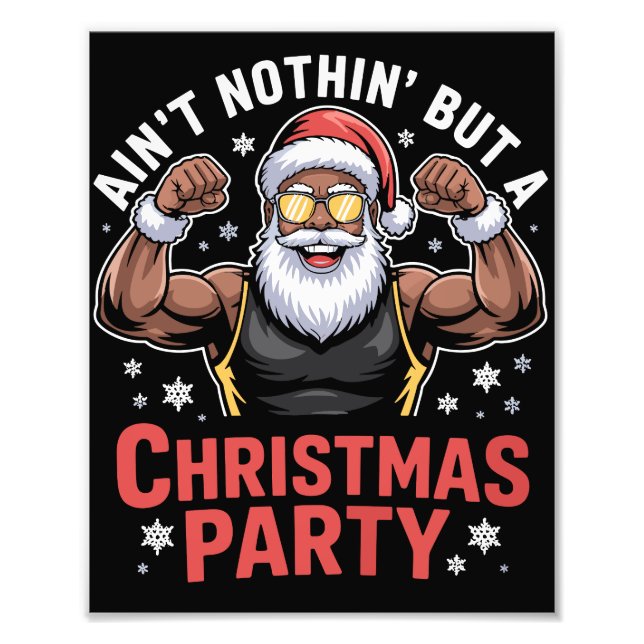 Foto African American Santa Claus Christmas Pajama (Frente)