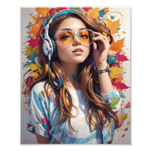 Ai arte artístico de Guay de un chica con pintura