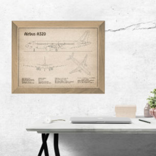 Foto Airbus A320 - Planos de Dibujo de Aviones Planos S