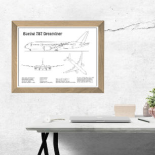 Foto Airliner 787 - Planes de dibujo del plano aéreo BD