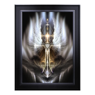 Foto Ala Ángel Celestial cruza Arte Fractal Negro