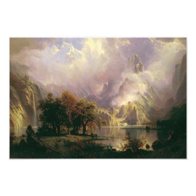 Foto Albert Bierstadt - Paisaje de las Montañas Rocosas (Frente)