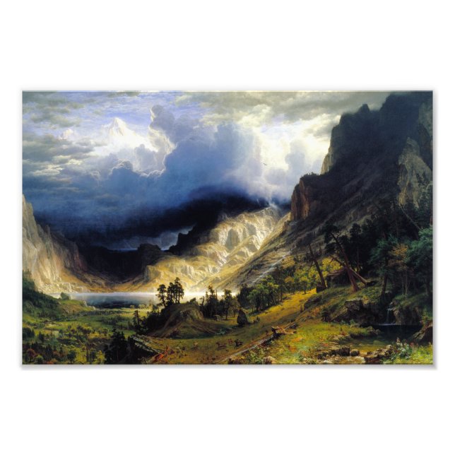 Foto Albert Bierstadt Una tormenta en las montañas roco (Frente)