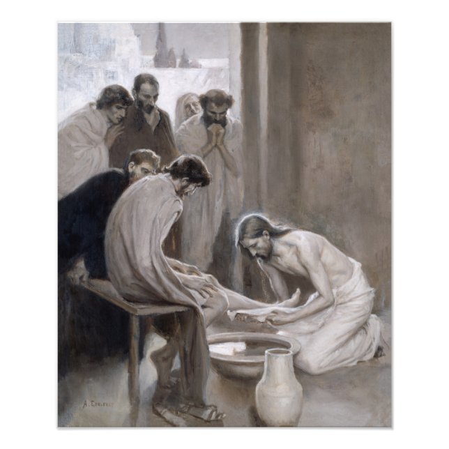 Foto Albert Edelfelt - Jesús lavando pies de discípulos (Frente)